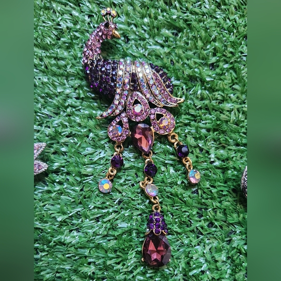 Purple Rhinestones Brooches - Picture 7 of 11
